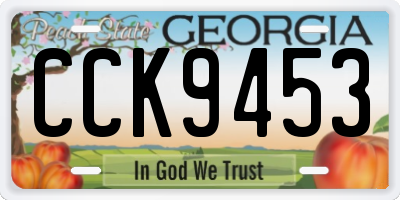 GA license plate CCK9453