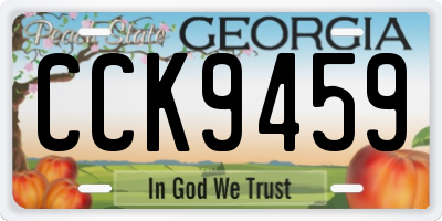GA license plate CCK9459