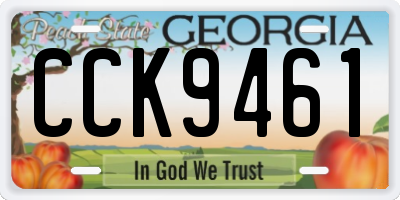 GA license plate CCK9461