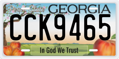 GA license plate CCK9465