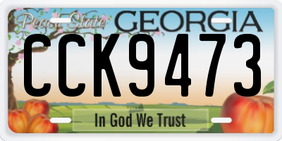 GA license plate CCK9473