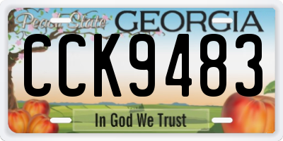 GA license plate CCK9483