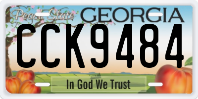 GA license plate CCK9484