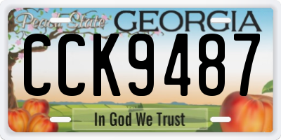 GA license plate CCK9487