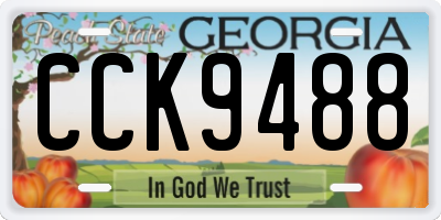GA license plate CCK9488