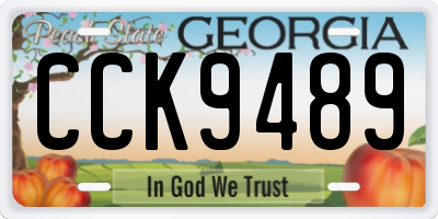 GA license plate CCK9489