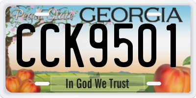 GA license plate CCK9501