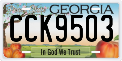 GA license plate CCK9503