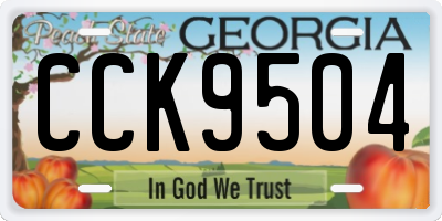 GA license plate CCK9504