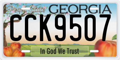 GA license plate CCK9507