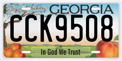 GA license plate CCK9508