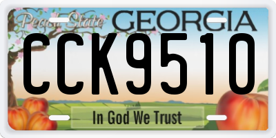 GA license plate CCK9510