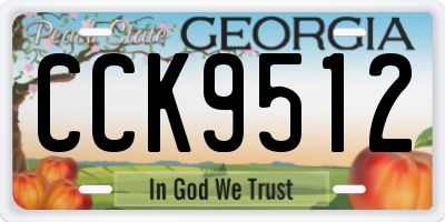 GA license plate CCK9512
