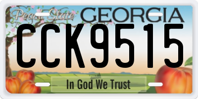 GA license plate CCK9515