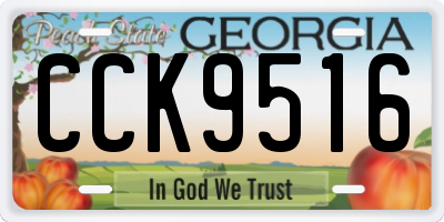 GA license plate CCK9516