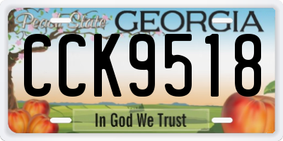 GA license plate CCK9518