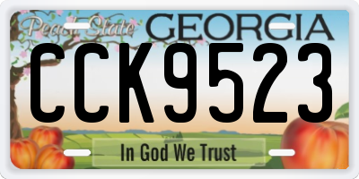 GA license plate CCK9523