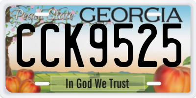 GA license plate CCK9525