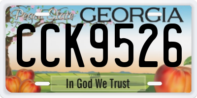 GA license plate CCK9526