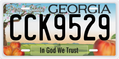 GA license plate CCK9529