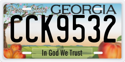 GA license plate CCK9532