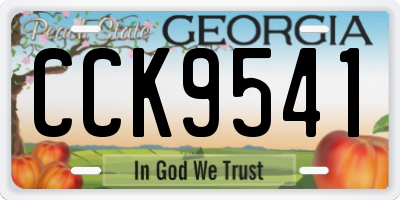 GA license plate CCK9541