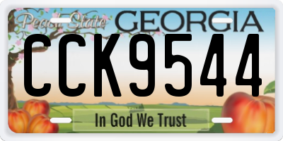 GA license plate CCK9544