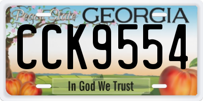GA license plate CCK9554