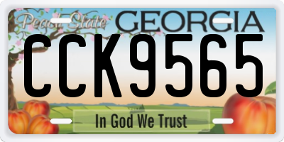 GA license plate CCK9565