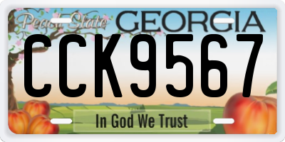 GA license plate CCK9567