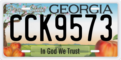 GA license plate CCK9573