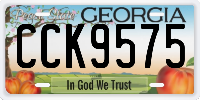 GA license plate CCK9575