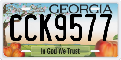 GA license plate CCK9577