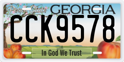 GA license plate CCK9578