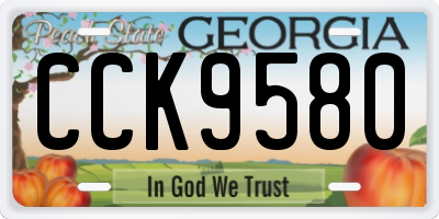 GA license plate CCK9580