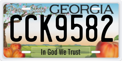 GA license plate CCK9582
