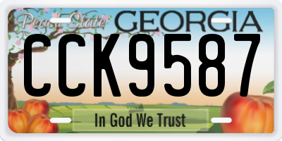 GA license plate CCK9587