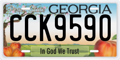 GA license plate CCK9590