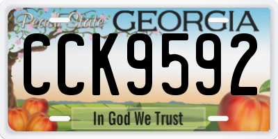 GA license plate CCK9592