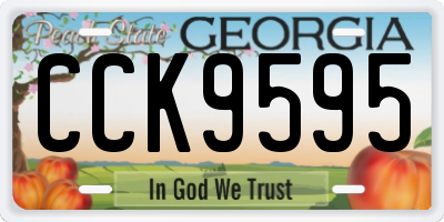 GA license plate CCK9595