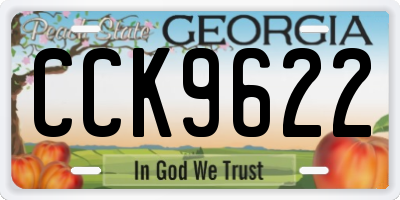 GA license plate CCK9622