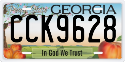 GA license plate CCK9628