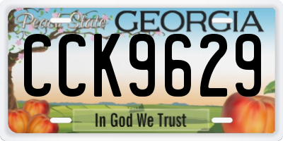 GA license plate CCK9629