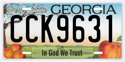 GA license plate CCK9631