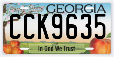 GA license plate CCK9635
