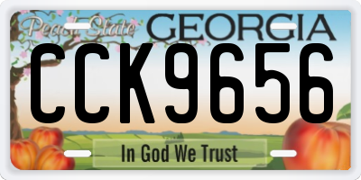 GA license plate CCK9656