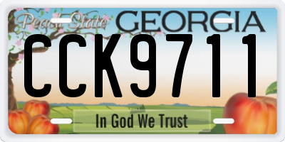 GA license plate CCK9711
