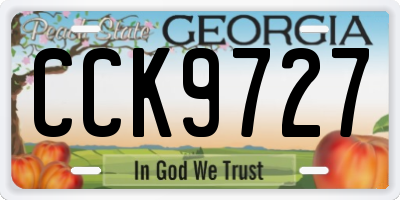 GA license plate CCK9727
