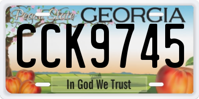 GA license plate CCK9745
