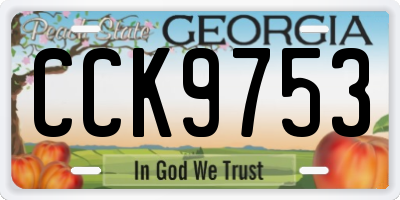 GA license plate CCK9753